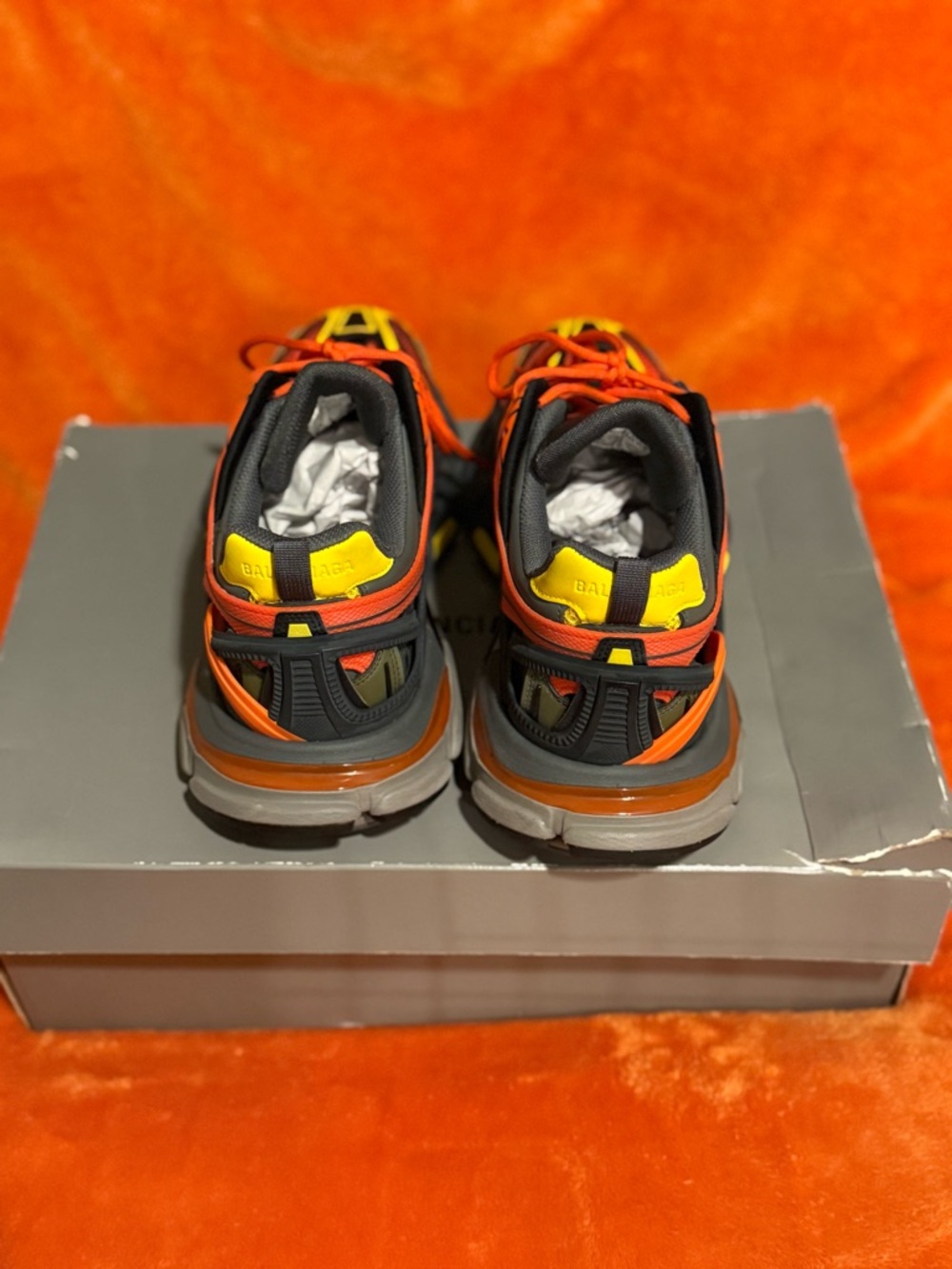 Balenciaga Track Sneakers in Orange, Red & Yellow - Picture 2 of 4
